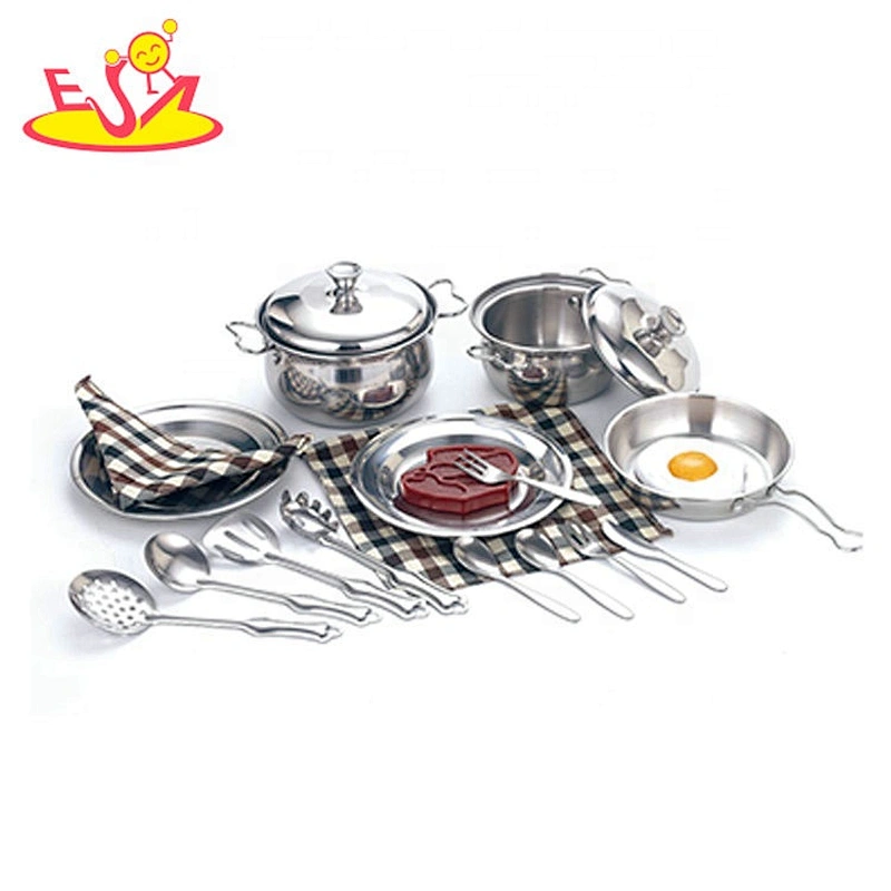 wholesale 10 PCS stainless steel play kitchen pots and pans for children M03A002