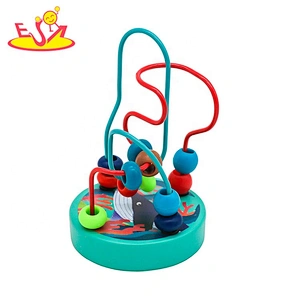 2020 Customize colored wooden bead maze toy for baby W11B267