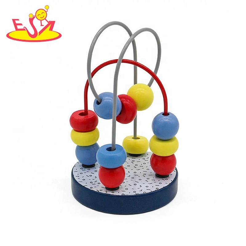 Customize educational wooden wire and bead toy for baby W11B262