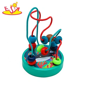 2020 Customize colored wooden classic toy bead maze for baby W11B266