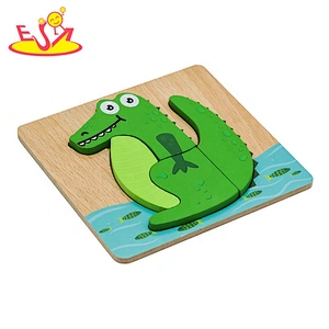 Customize cartoon wooden crocodile puzzles toy for children W14D142