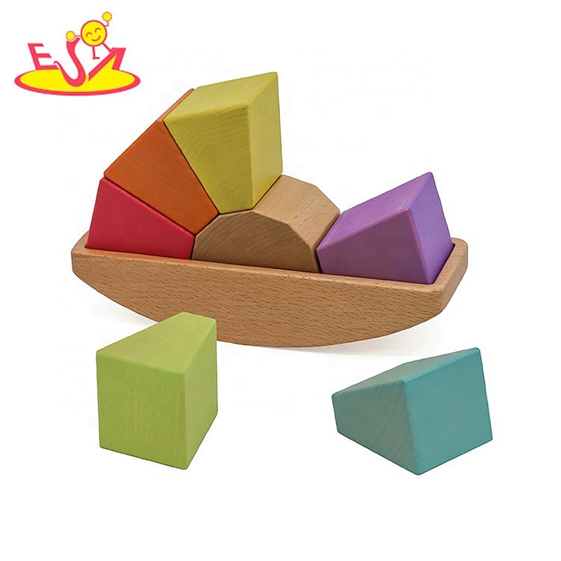 Customize educational wooden balance block set for kids W11F091