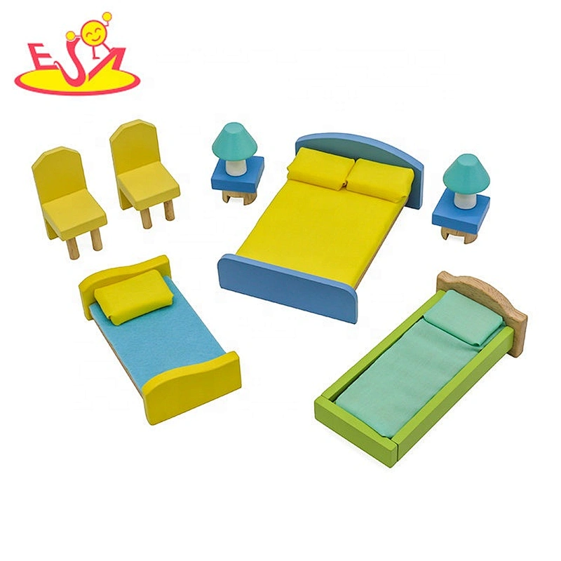 2020 Customize pretend play wooden dollhouse furniture toy for baby W06B101