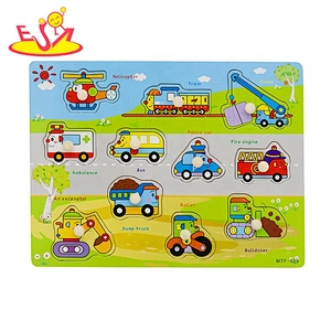 Customize 3d wooden construction car toys for kids W14M244