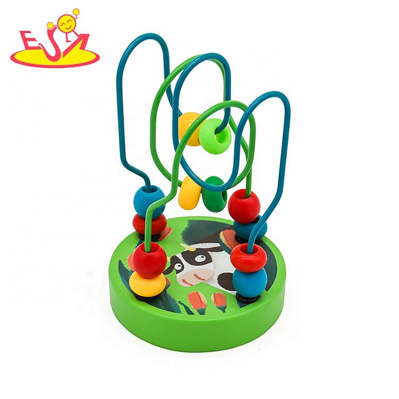 Customize classic wooden mini bead maze for kids W11B265