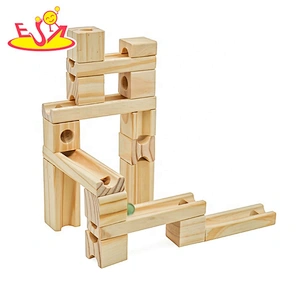 Customize educational wooden marble race track for kids W04E108