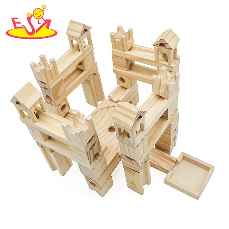 Customize educational wooden marble race track for kids W04E108