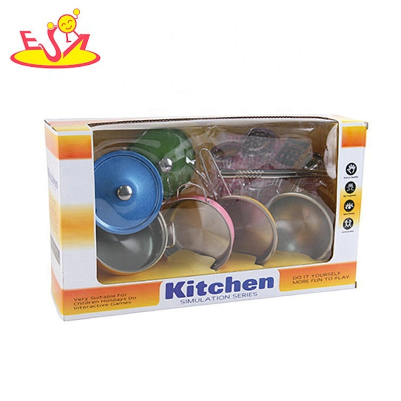 High quality 13 PCS metal play kitchen pots and pans set for kids M03A009