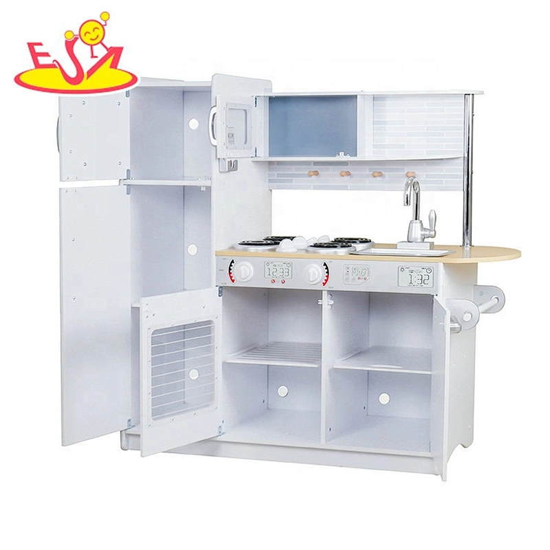 Most popular kids wooden kitchen toys play set for cooking pretend W10C382C