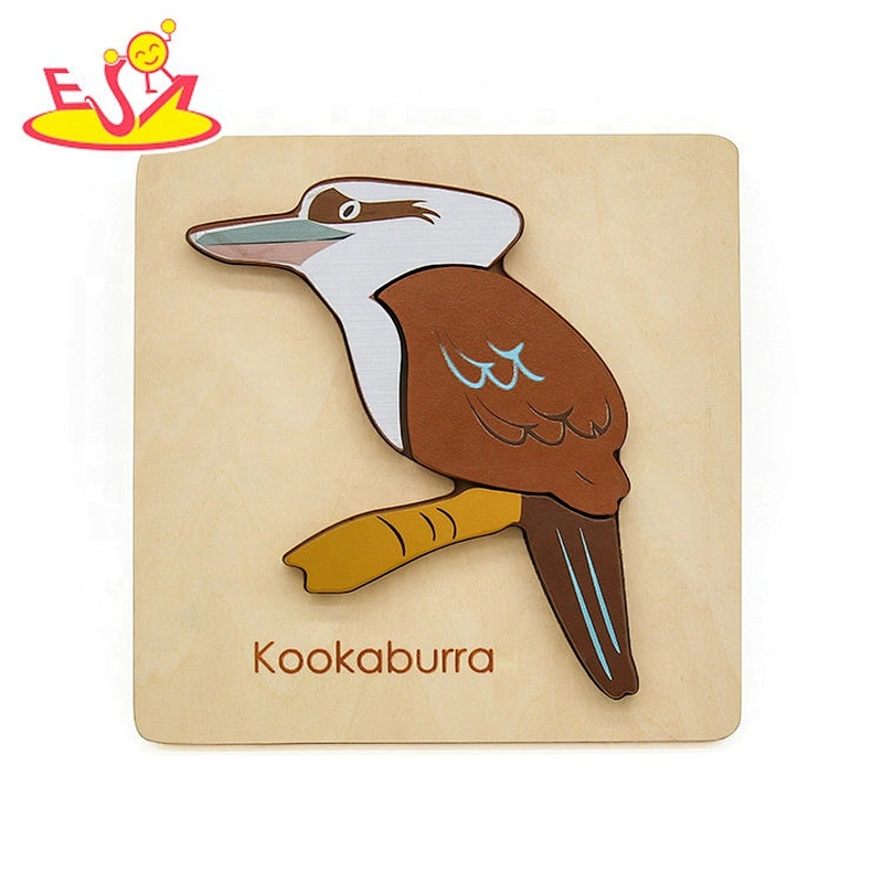 Customize kookaburra shape wooden puzzle for toddlers W14D118