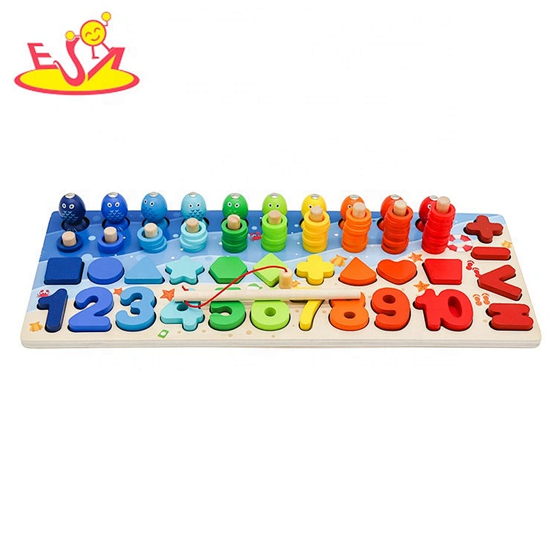 Customize educational wooden shape learning board for kids W12D225
