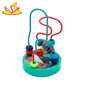 2020 Customize colored wooden classic toy bead maze for baby W11B266