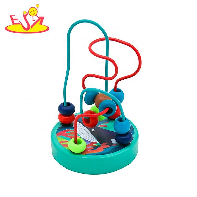 2020 Customize colored wooden classic toy bead maze for baby W11B266