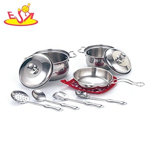 wholesale 24 PCS metal toy kitchen pots and pans for toddlers M03A004