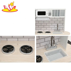 New sale pretend play white big kitchen toy set for children W10C598