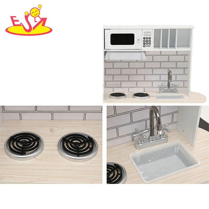 New sale pretend play white big kitchen toy set for children W10C598