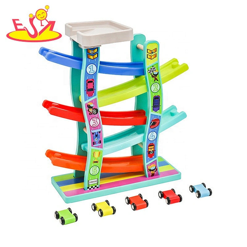 Customize educational wooden toy car ramps for toddlers W04E110