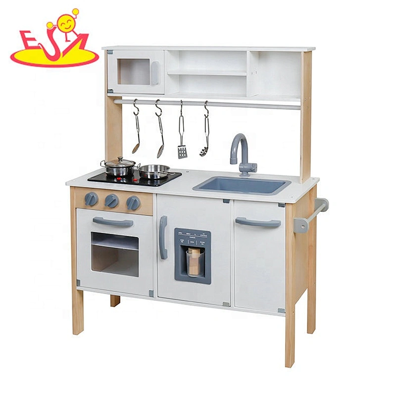 2020 New design pretend play electric wooden cooking toys for kids W10C552