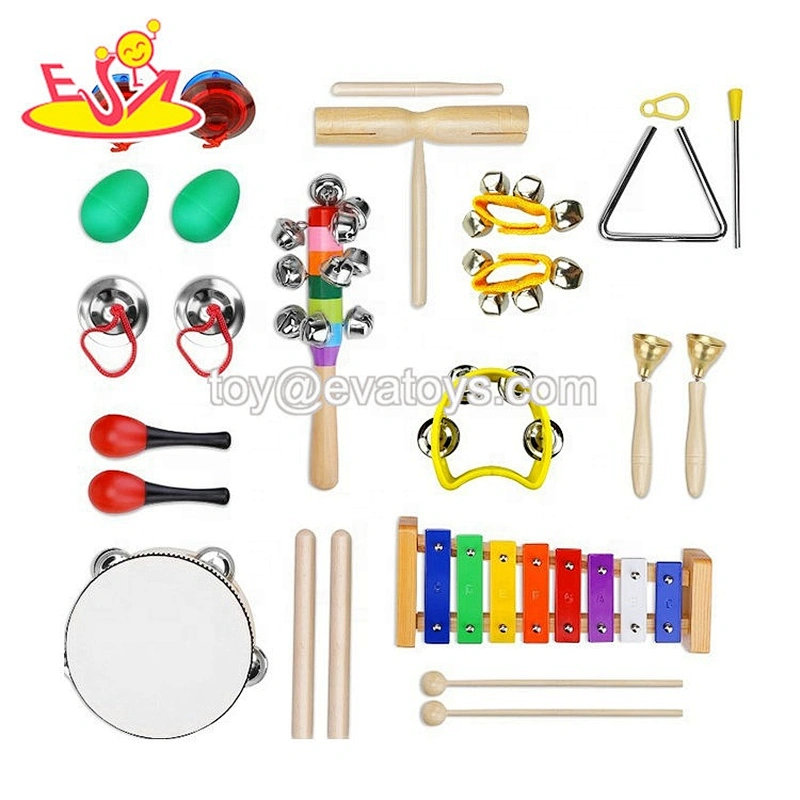 wholesale 10PCS wooden baby music set for percussion W07A163