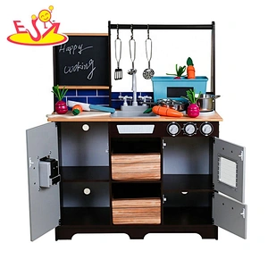 New sale kids white wooden kitchen toy set with lights and sounds W10C493G
