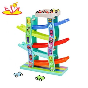 Customize educational wooden toy car ramps for toddlers W04E110