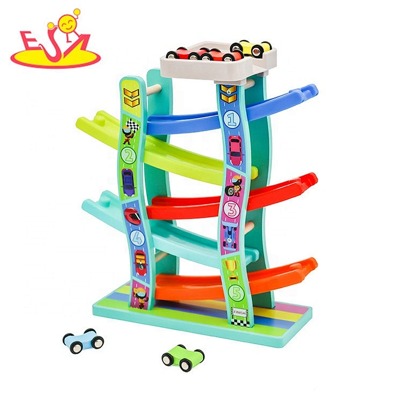 Customize educational wooden toy car ramps for toddlers W04E110