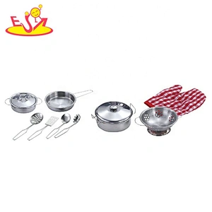 Customize 11 PCS kids metal toy pots and pans set for pretend play M03A014