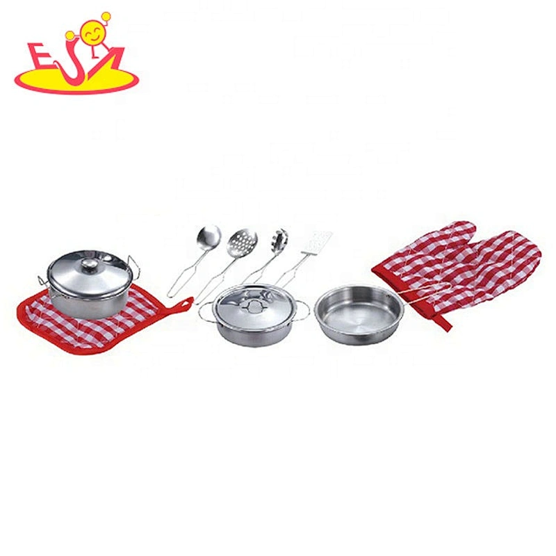 Customize 11 PCS stainless steel play saucepan set for children M03A019