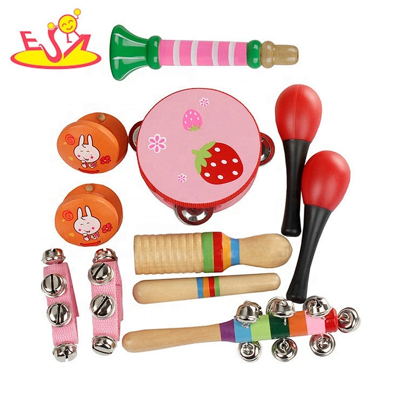 wholesale 10PCS musical wooden toy rhythm set for baby W07A162
