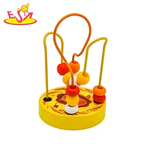 Customize classic wooden mini bead maze for kids W11B265