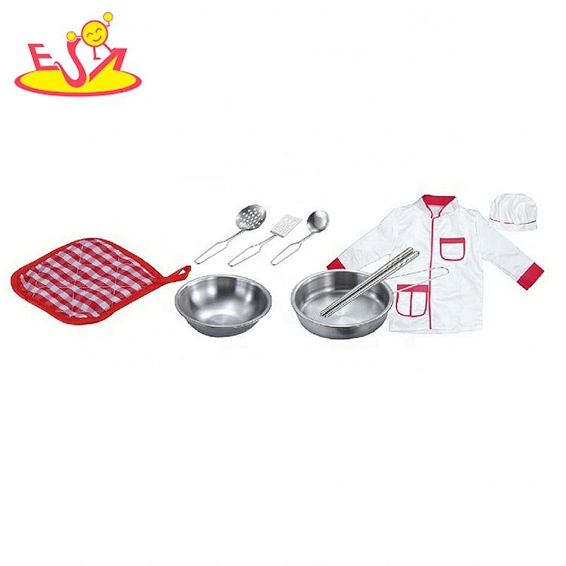 wholesale 10 PCS metal kitchen toy pots and pans set for kids M03A022