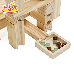 New arrival preschool wooden marble run set for kids W04E107