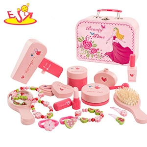Customize simulation play wooden doll makeup kit for girls W10D270