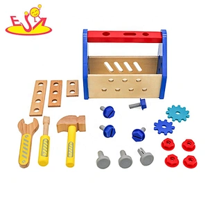 Customize educational wooden drill & learn toolbox for kids W03D135