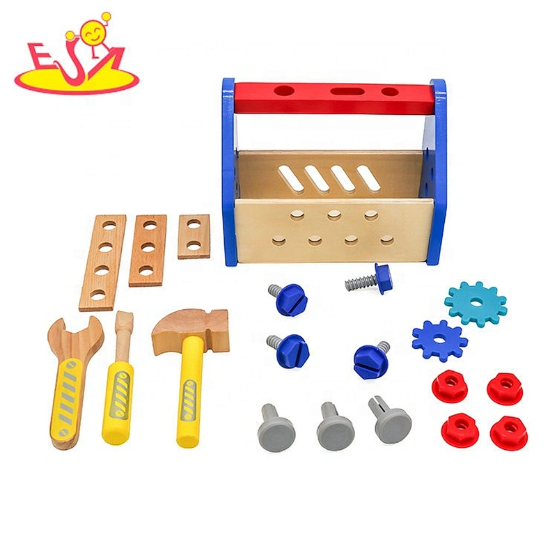 Customize educational wooden drill & learn toolbox for kids W03D135
