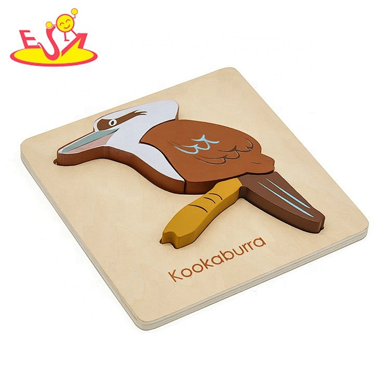 Customize kookaburra shape wooden puzzle for toddlers W14D118