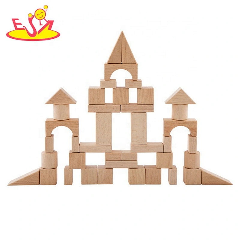 Customize colored 14pcs wooden stone blocks toy for kids W13A214