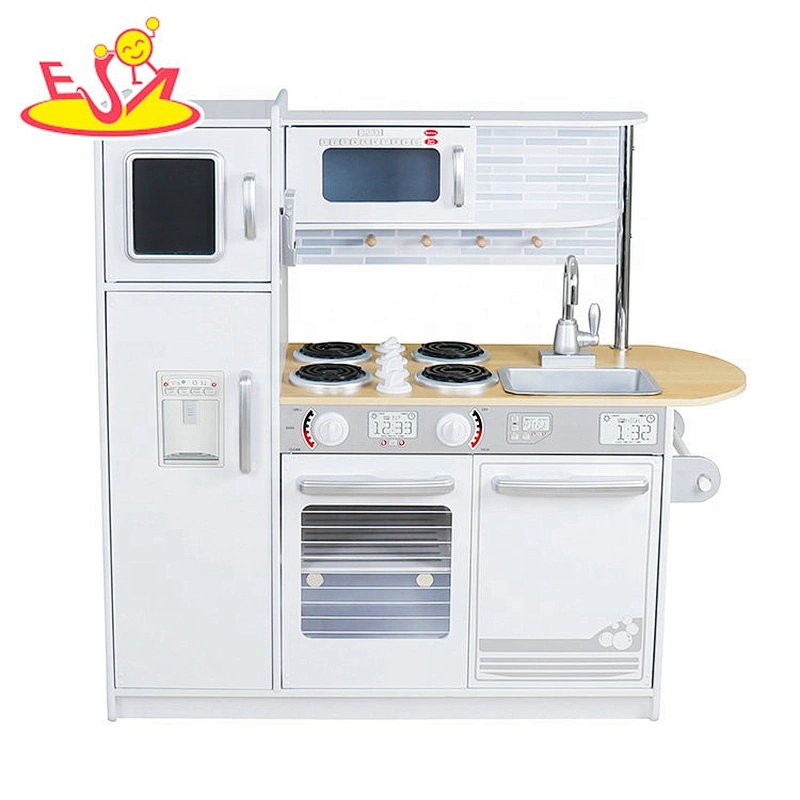 New sale pretend play white big kitchen toy set for children W10C598