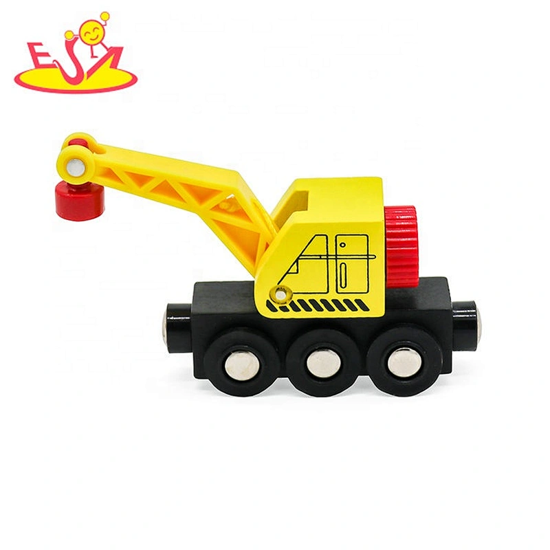 wholesale mini wooden magnetic train toy set for children W04A480