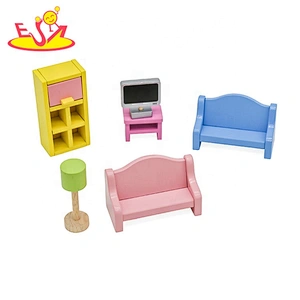 2020 Customize pretend play wooden dollhouse furniture toy for baby W06B101