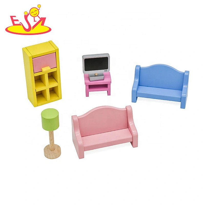 2020 Customize pretend play wooden dollhouse furniture toy for baby W06B101