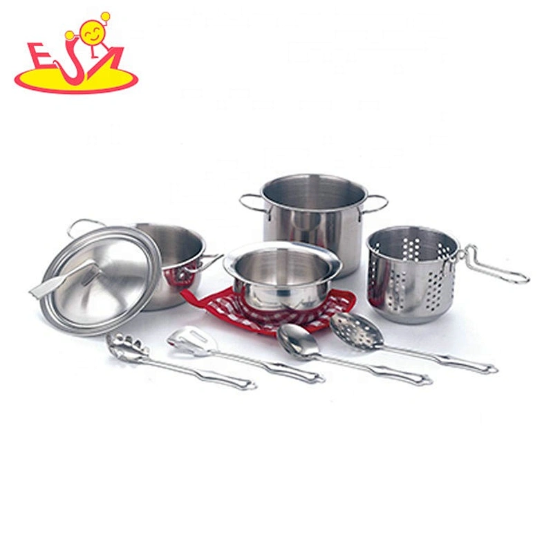 wholesale 10 PCS stainless steel play kitchen pots and pans for children M03A002