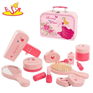 Customize simulation play wooden doll makeup kit for girls W10D270