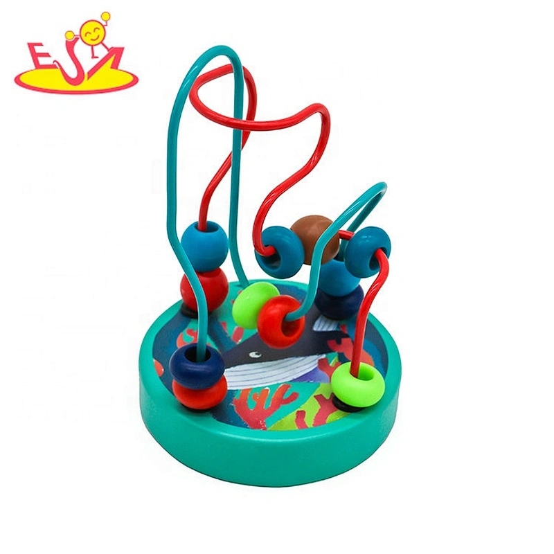 2020 Customize colored wooden bead maze toy for baby W11B267