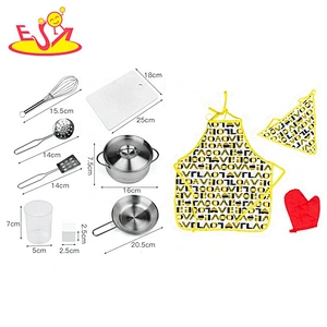 On sale pretend wooden white kitchen set toys for children W10C479B