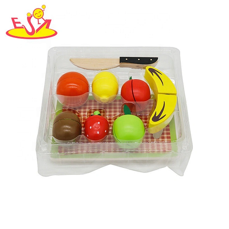New hottest pretend play wooden cutting food set toy for children W10B357