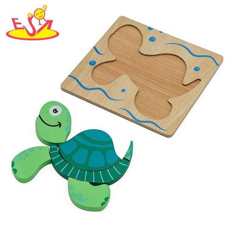 Customize cartoon wooden tortoise puzzle toy for children W14D140