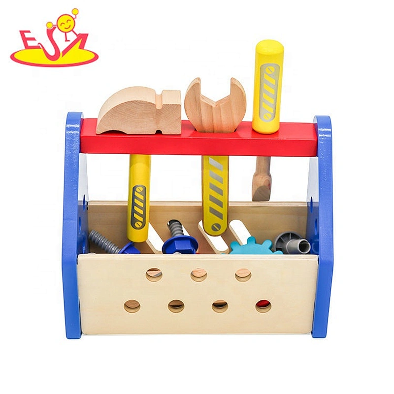 Customize educational wooden drill & learn toolbox for kids W03D135