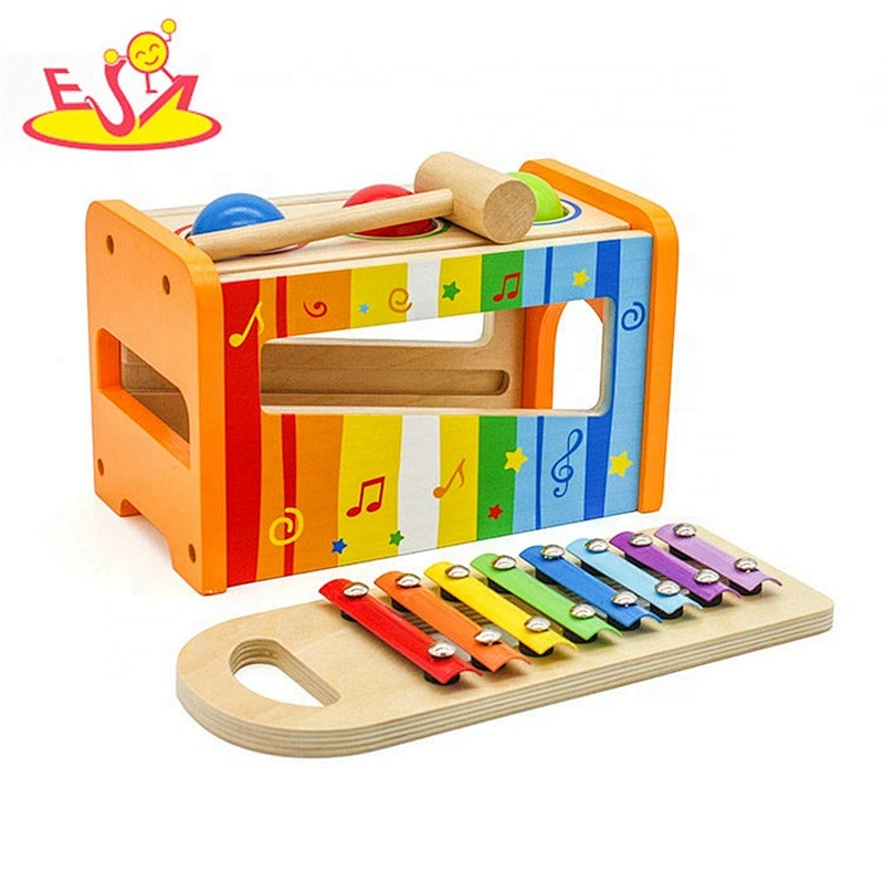 Customize educational wooden pound and tap xylophone for children W07C090