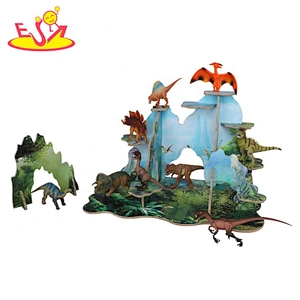 Customize preschool wooden digger jigsaw puzzle for kids W14D125